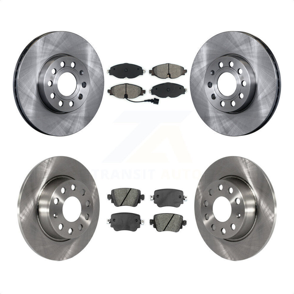 Front Rear Disc Brake Rotors And Semi-Metallic Pads Kit For Volkswagen Golf SportWagen K8S-102691 by Transit Auto