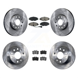 Front Rear Disc Brake Rotors And Semi-Metallic Pads Kit For 2015 Volkswagen Golf SportWagen TDI SE SEL Highline Comfortline Trendline S K8S-102693