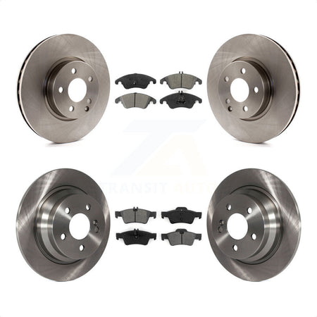 Front Rear Disc Brake Rotors And Semi-Metallic Pads Kit For 2014-2016 Mercedes-Benz E250 With 322mm Diameter Rotor K8S-102698 by Transit Auto