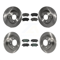 Front Rear Disc Brake Rotors And Semi-Metallic Pads Kit For 2017-2020 Hyundai Elantra 2.0L K8S-102700