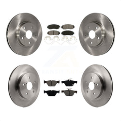 Front Rear Disc Brake Rotors And Semi-Metallic Pads Kit For 2016-2019 Subaru Legacy 2.5L K8S-102709