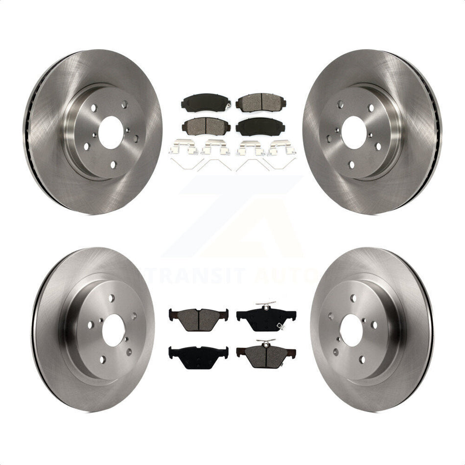 Front Rear Disc Brake Rotors And Semi-Metallic Pads Kit For 2016-2019 Subaru Legacy 2.5L K8S-102709 by Transit Auto