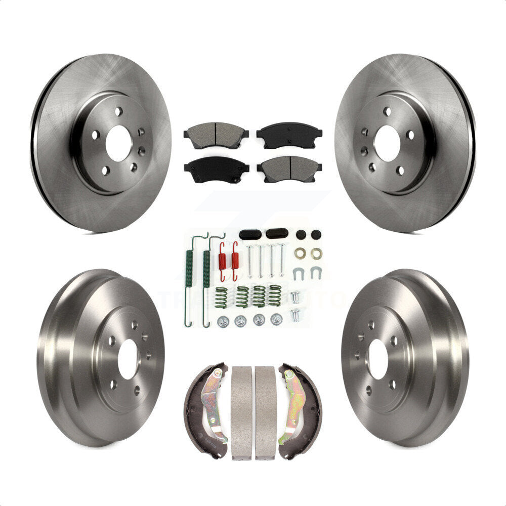 Front Rear Disc Brake Rotors Semi-Metallic Pads And Drum Kit (7Pc) For Chevrolet Trax Sonic K8S-102713 by Transit Auto