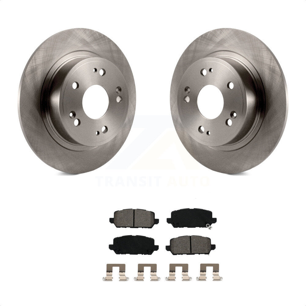 Rear Disc Brake Rotors And Semi-Metallic Pads Kit For 2016-2022 Honda HR-V K8S-102719 by Transit Auto