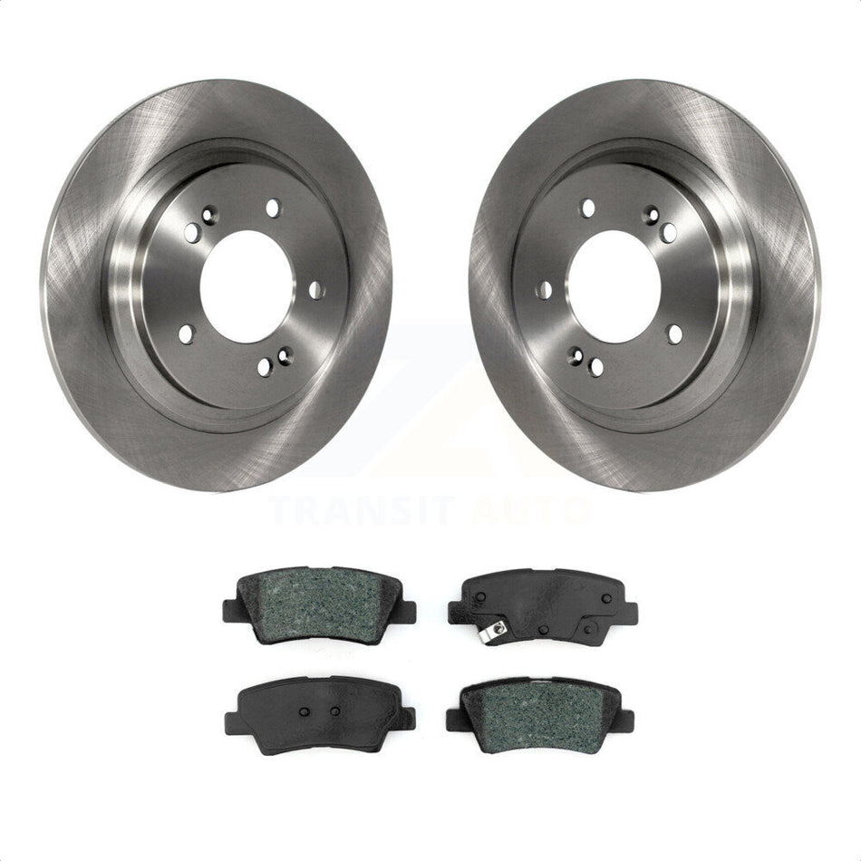 Rear Disc Brake Rotors And Semi-Metallic Pads Kit For Kia Niro Hyundai Ioniq Soul EV K8S-102728 by Transit Auto