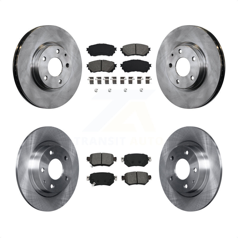 Front Rear Disc Brake Rotors And Semi-Metallic Pads Kit For 2016-2018 Mazda 6 K8S-102737 by Transit Auto