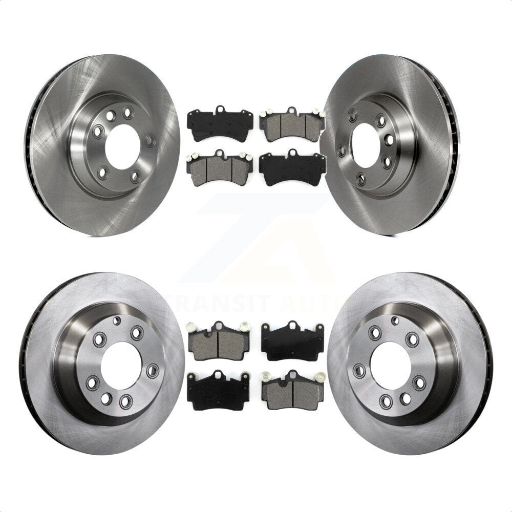 Front Rear Disc Brake Rotors And Semi-Metallic Pads Kit (6Pc) For Audi Q7 Volkswagen Touareg K8S-102740 by Transit Auto