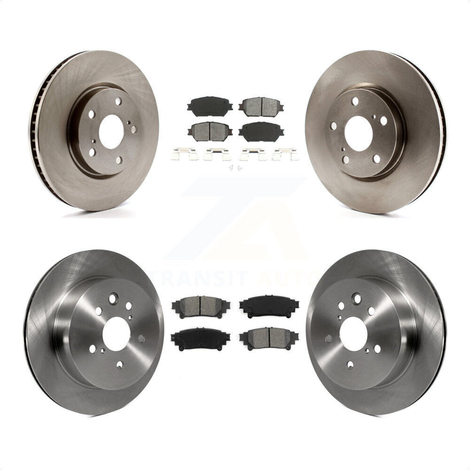 Front Rear Disc Brake Rotors And Semi-Metallic Pads Kit (6Pc) For 2014 Lexus IS250 C F Sport K8S-102743 by Transit Auto