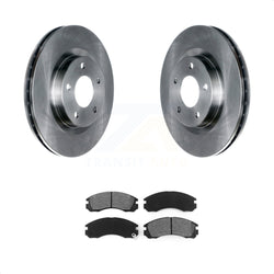 Front Disc Brake Rotors And Semi-Metallic Pads Kit For 2017 Mitsubishi Lancer With 294mm Diameter Rotor K8S-102745