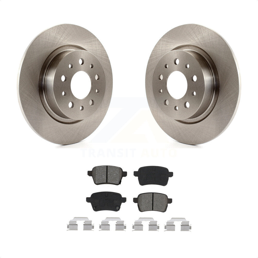 Rear Disc Brake Rotors And Semi-Metallic Pads Kit For 2014-2020 Fiat 500L K8S-102749 by Transit Auto