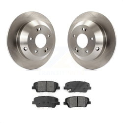 Rear Disc Brake Rotors And Semi-Metallic Pads Kit For 2014-2015 Kia Sorento With Red Painted Calipers K8S-102750