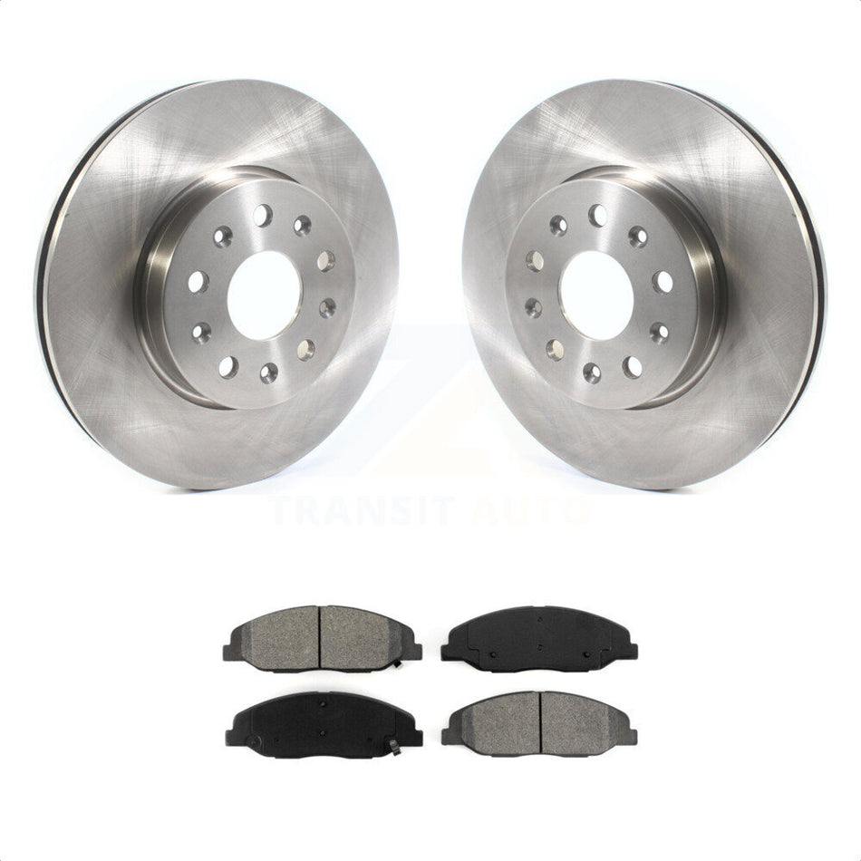 Front Disc Brake Rotors And Semi-Metallic Pads Kit For Cadillac CTS Without Heavy Duty Brakes K8S-102754 by Transit Auto