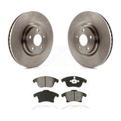 Front Disc Brake Rotors And Semi-Metallic Pads Kit For 2019-2020 Ford Police Responder Hybrid SSV Plug-In K8S-102755