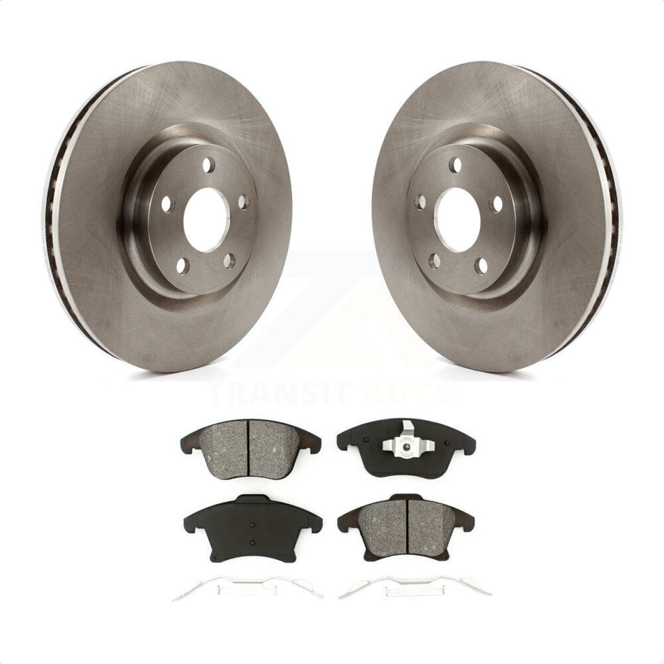 Front Disc Brake Rotors And Semi-Metallic Pads Kit For 2019-2020 Ford Police Responder Hybrid SSV Plug-In K8S-102755 by Transit Auto