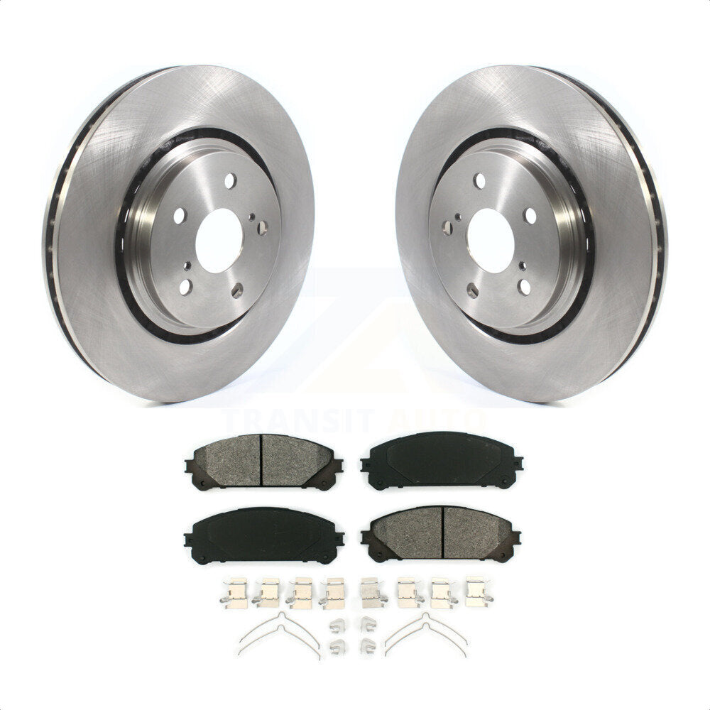 Front Disc Brake Rotors And Semi-Metallic Pads Kit For Lexus RX350 RX450h Toyota RX350L Camry RX450hL Avalon NX250 NX350 NX350h K8S-102770 by Transit Auto