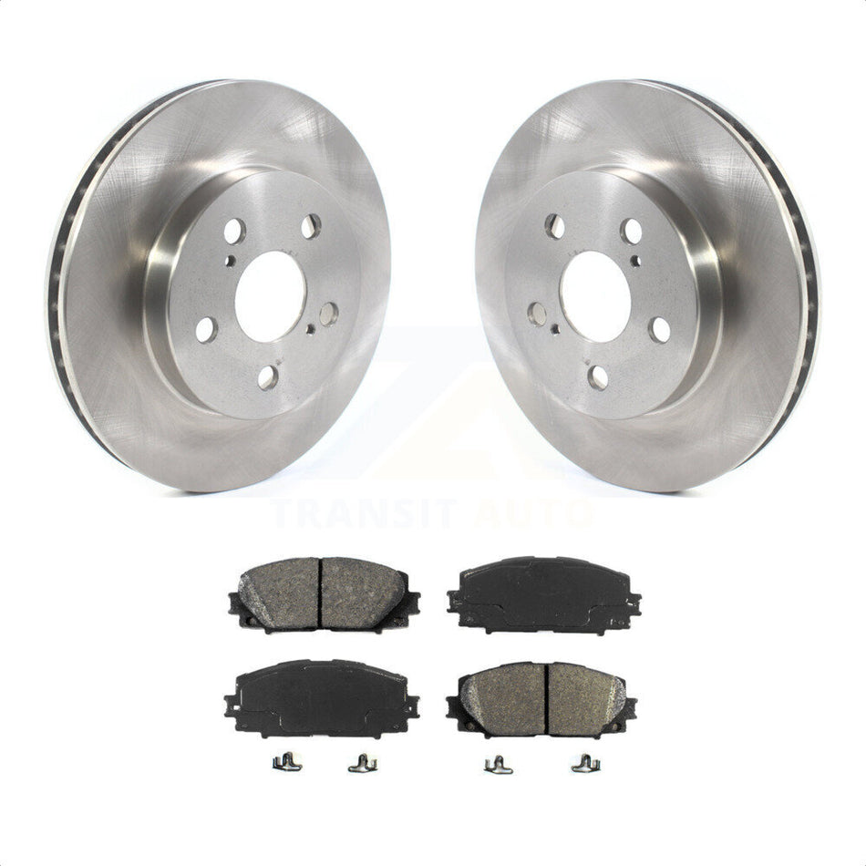 Front Disc Brake Rotors And Semi-Metallic Pads Kit For Toyota Prius Corolla Prime AWD-e K8S-102771 by Transit Auto