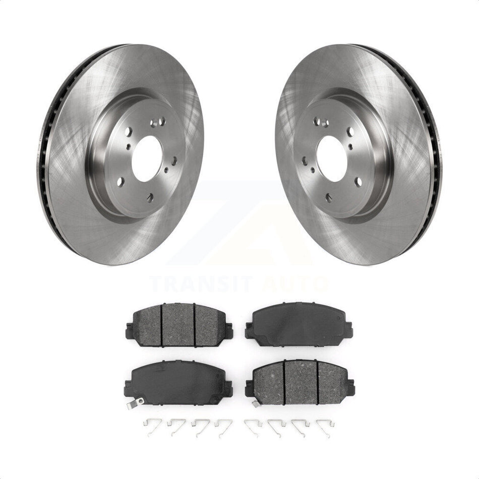 Front Disc Brake Rotors And Semi-Metallic Pads Kit For Honda CR-V K8S-102774 by Transit Auto