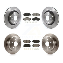 Front Rear Disc Brake Rotors And Semi-Metallic Pads Kit For Jeep Wrangler JK With 332mm Diameter Rotor K8S-102785