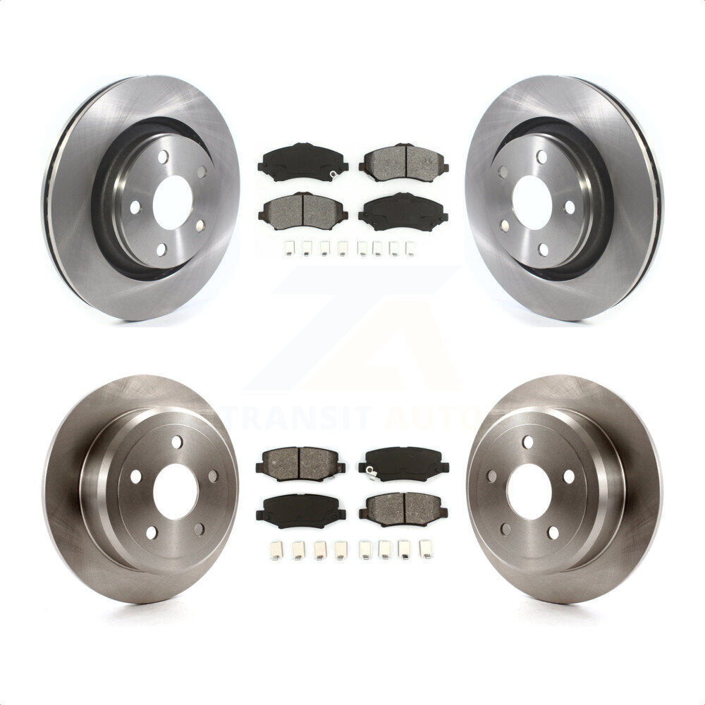 Front Rear Disc Brake Rotors And Semi-Metallic Pads Kit For Jeep Wrangler JK With 332mm Diameter Rotor K8S-102785 by Transit Auto