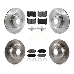 Front Rear Disc Brake Rotors And Semi-Metallic Pads Kit For 2012-2014 Hyundai Genesis 5.0L K8S-102801