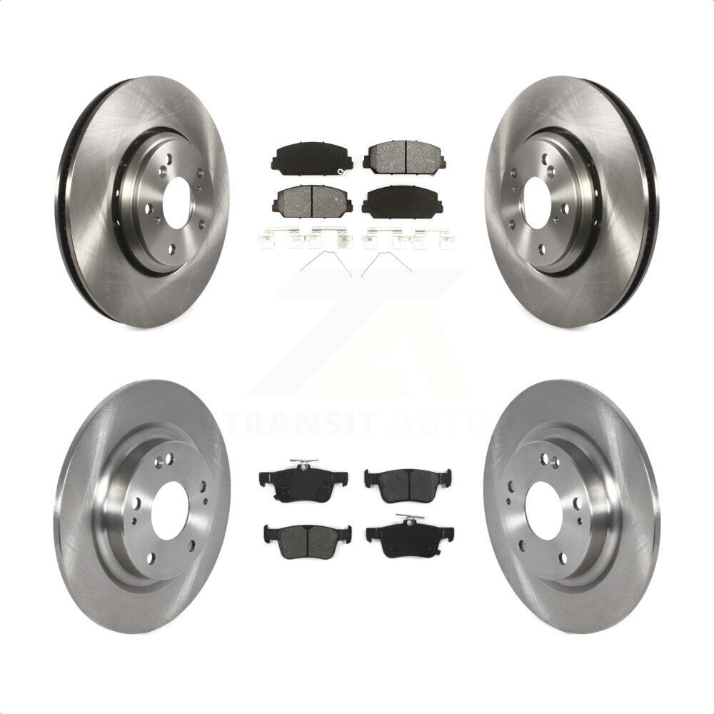 Front Rear Disc Brake Rotors And Semi-Metallic Pads Kit For Honda Civic K8S-102810 by Transit Auto