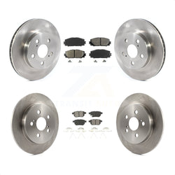 Front Rear Disc Brake Rotors And Semi-Metallic Pads Kit For Toyota Corolla Prius Prime K8S-102812