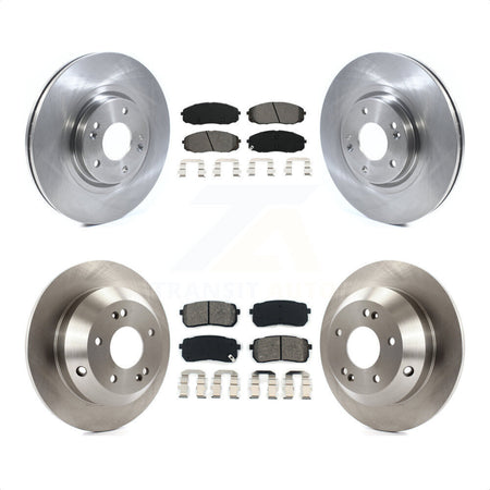 Front Rear Disc Brake Rotors And Semi-Metallic Pads Kit For 2015-2019 Kia Sedona K8S-102813 by Transit Auto