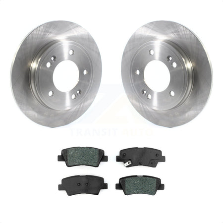 Rear Disc Brake Rotors And Semi-Metallic Pads Kit For Hyundai Elantra Kia Niro Ioniq K8S-102825 by Transit Auto