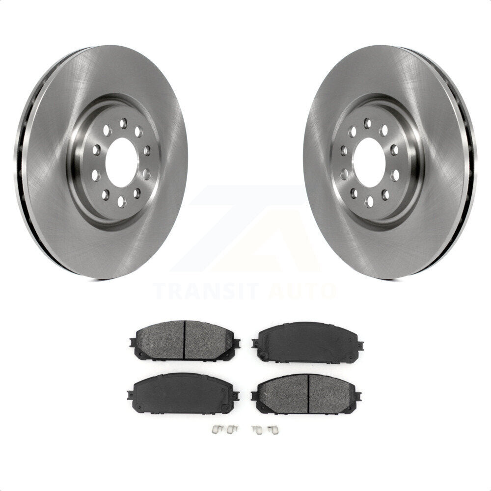 Front Disc Brake Rotors And Semi-Metallic Pads Kit For 2014-2021 Jeep Cherokee With Dual Piston Caliper K8S-102836 by Transit Auto