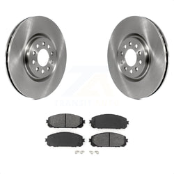 Front Disc Brake Rotors And Semi-Metallic Pads Kit For 2014-2021 Jeep Cherokee With Dual Piston Caliper K8S-102836