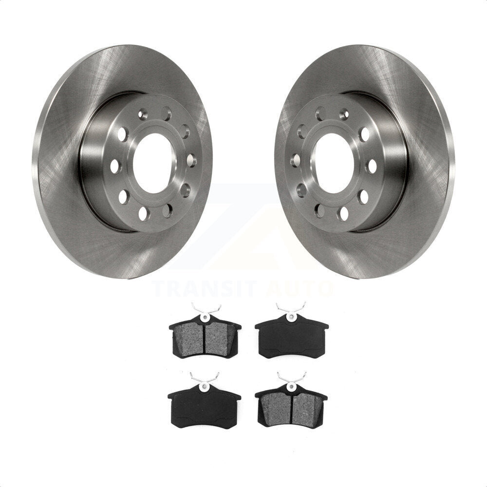 Rear Disc Brake Rotors And Semi-Metallic Pads Kit For 2011 Volkswagen Golf With 256mm Diameter Rotor K8S-102837 by Transit Auto