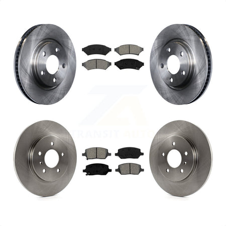 Front Rear Disc Brake Rotors And Semi-Metallic Pads Kit For 2005-2005 Chevrolet Uplander Pontiac Montana Buick Terraza Saturn Relay K8S-102840 by Transit Auto