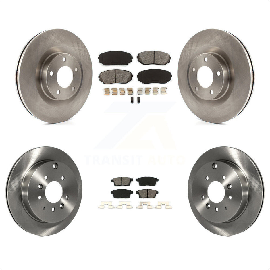 Front Rear Disc Brake Rotors And Semi-Metallic Pads Kit For Ford Edge Lincoln MKX K8S-102843 by Transit Auto