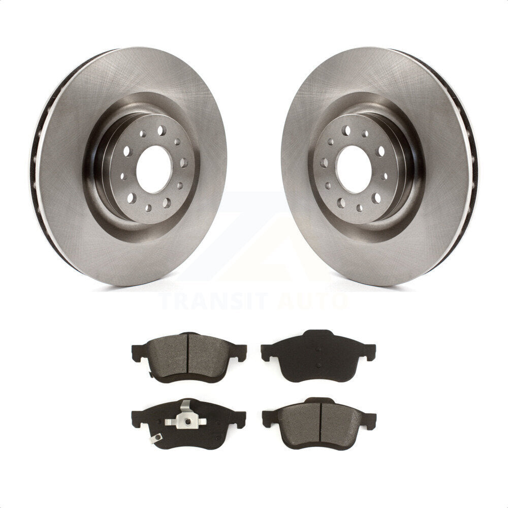 Front Disc Brake Rotors And Semi-Metallic Pads Kit For 2014-2020 Fiat 500L K8S-102859 by Transit Auto