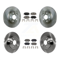 Front Rear Disc Brake Rotors And Semi-Metallic Pads Kit For 2016 Chevrolet Cruze With 268mm Diameter Rotor K8S-102890