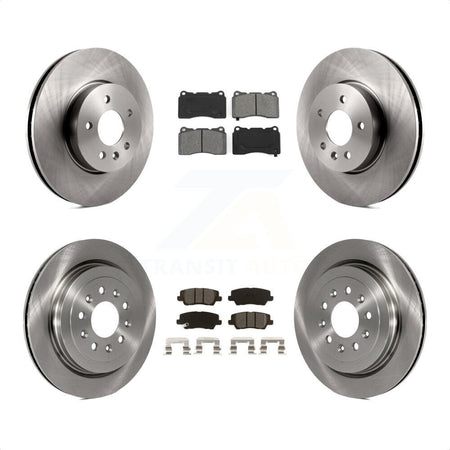 Front Rear Disc Brake Rotors And Semi-Metallic Pads Kit For 2013-2015 Cadillac ATS With 321mm Diameter Rotor K8S-102895 by Transit Auto