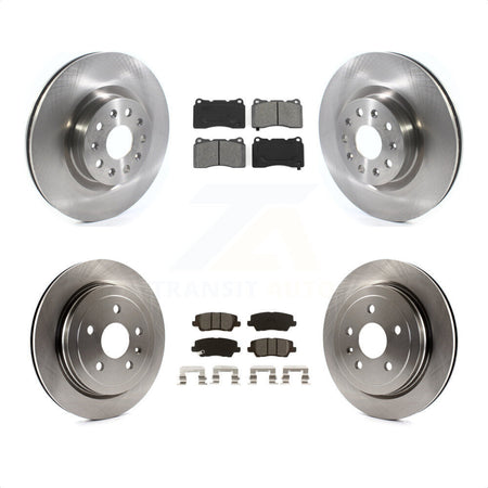 Front Rear Disc Brake Rotors And Semi-Metallic Pads Kit For Cadillac CTS With 18" Factory Wheels K8S-102896 by Transit Auto