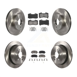 Front Rear Disc Brake Rotors And Semi-Metallic Pads Kit For 2015-2020 Chevrolet Colorado GMC Canyon K8S-102899