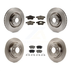 Front Rear Disc Brake Rotors And Semi-Metallic Pads Kit For 2014-2020 Fiat 500L K8S-102905