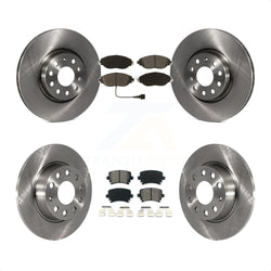 Front Rear Disc Brake Rotors And Semi-Metallic Pads Kit For 2015 Volkswagen GTI With Performance Package K8S-102908