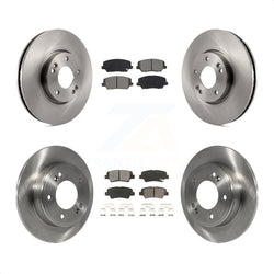 Front Rear Disc Brake Rotors And Semi-Metallic Pads Kit For Kia Forte Forte5 SX K8S-102910