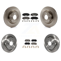 Front Rear Disc Brake Rotors And Semi-Metallic Pads Kit For Land Rover LR4 Range Sport K8S-102916