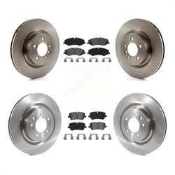 Front Rear Disc Brake Rotors And Semi-Metallic Pads Kit For Land Rover Range Sport Discovery K8S-102917