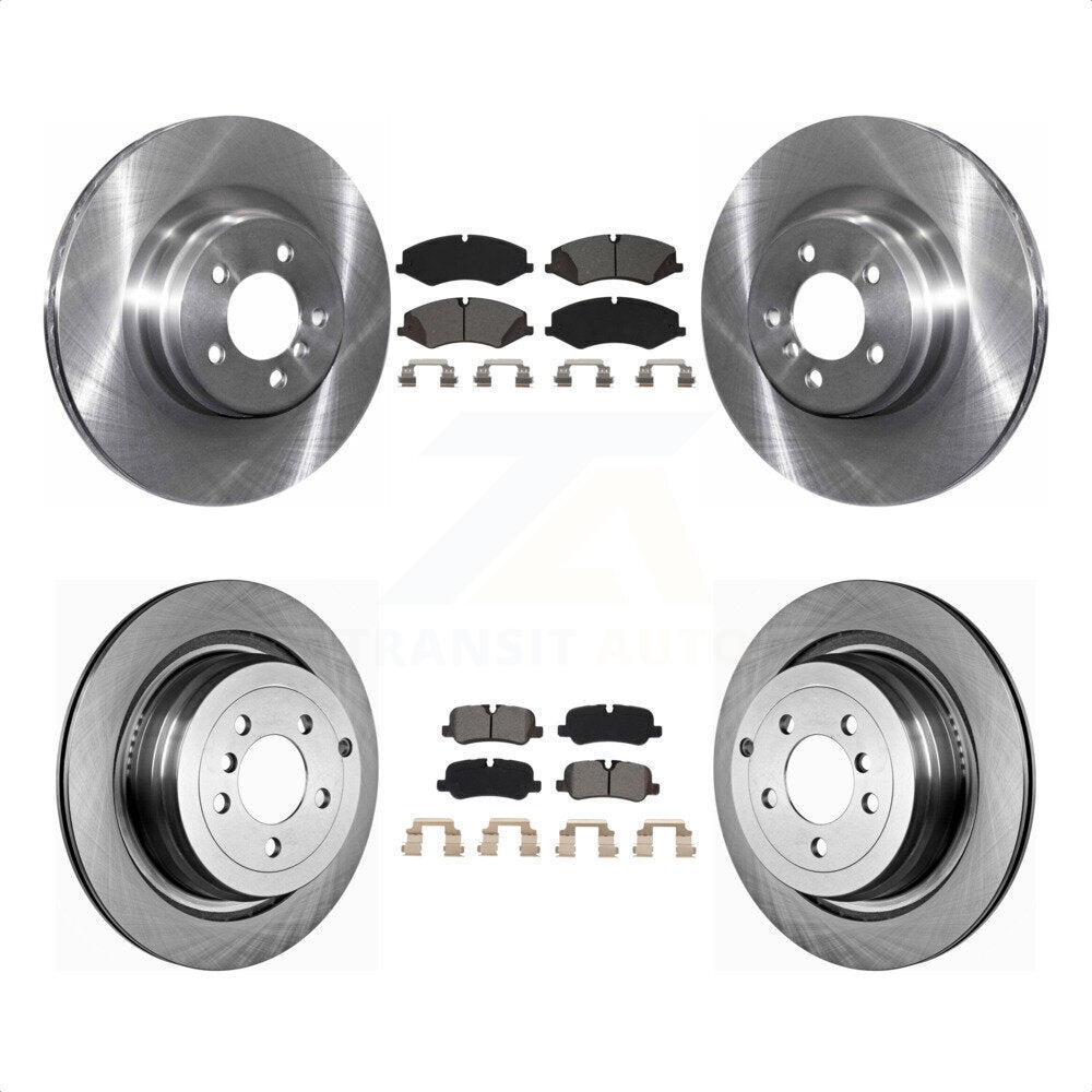 Front Rear Disc Brake Rotors And Semi-Metallic Pads Kit For 2010-2012 Land Rover Range Naturally Aspirated K8S-102919 by Transit Auto