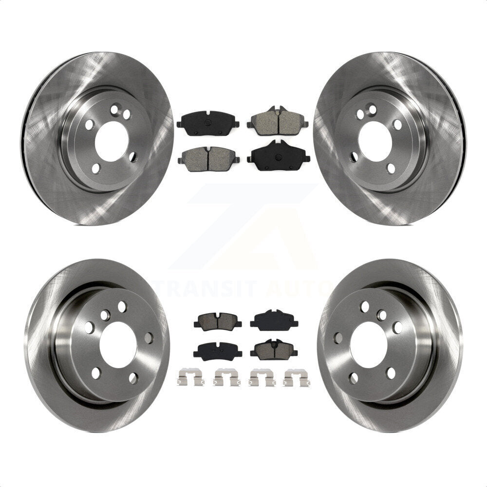 Front Rear Disc Brake Rotors And Semi-Metallic Pads Kit For 2015 Mini Cooper 2.0L 1.5L With 280mm Diameter Rotor 4 Lug Wheels K8S-102921 by Transit Auto