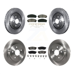 Front Rear Disc Brake Rotors And Semi-Metallic Pads Kit For Lexus NX200t NX300 NX300h K8S-102922