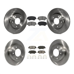 Front Rear Disc Brake Rotors And Semi-Metallic Pads Kit For Kia Forte Hyundai Elantra GT Forte5 Koup K8S-102923