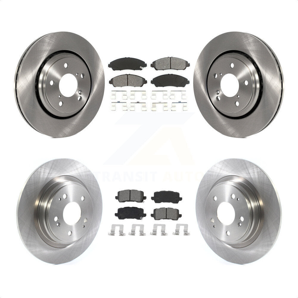 Front Rear Disc Brake Rotors And Semi-Metallic Pads Kit For Acura MDX K8S-102935 by Transit Auto