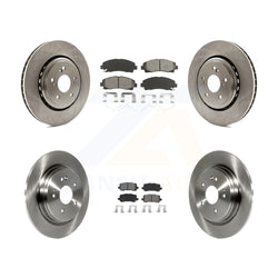 Front Rear Disc Brake Rotors And Semi-Metallic Pads Kit For 2015-2020 Acura TLX K8S-102937