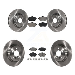 Front Rear Disc Brake Rotors And Semi-Metallic Pads Kit For Mercedes-Benz GLA250 CLA250 INFINITI QX30 K8S-102938